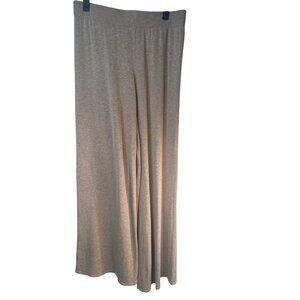 2/$30 ZARA Large Taupe Elastic Waist Wide Leg Silk Cotton Pants